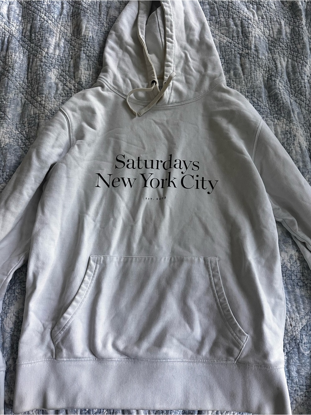 Saturdays New York City Men's Hoodie - Pale Gray with Black Logo